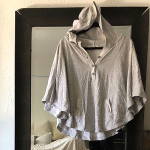 Hooded Grey T-Shirt with Pockets